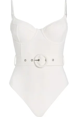 Simkhai Noa Belted Bustier One-Piece Swimsuit, , S