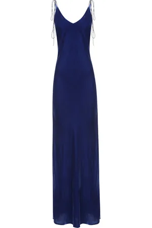 Anna October Jules Satin Maxi Slip Dress, , XS