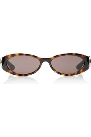 Gucci Oval-Frame Bio-Nylon Sunglasses, , OS