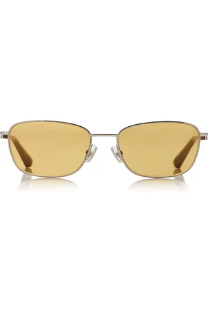 Bottega Veneta Square-Frame Metal Sunglasses, , OS