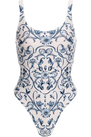 Agua by Agua Bendita Gema Printed One-Piece Bathing Suit, , L