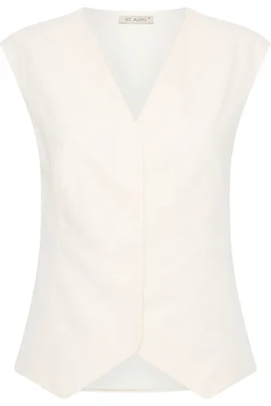 St Agni Organic Cotton-Linen Vest, , S