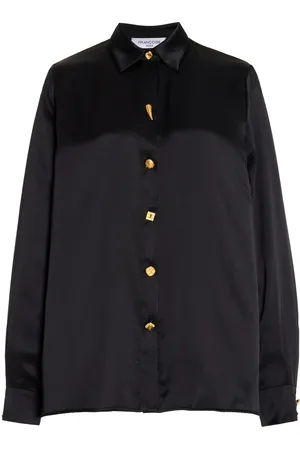 FRANCOISE Exclusive Constance Deadstock Silk Crepe Button-Up Shirt, , FR 34