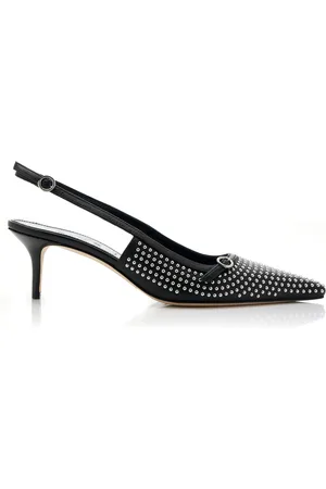 Aeyde Saba Studded Leather Slingback Pumps , , IT 35