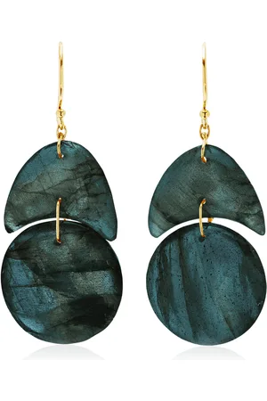 Ten Thousand Things Tiny Arps 18K Yellow Gold Labradorite Earrings, , OS, , Gifts For Her