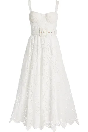 Cara Cara Calypso Embroidered Eyelet Cotton Dress, , US 10