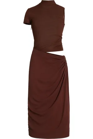 CHRISTOPHER ESBER Fusion Asymmetric Cutout Midi Dress, , AU 6