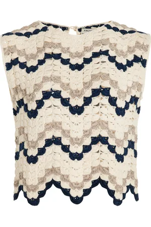 Escvdo Nieva Crocheted Cotton Top, , M