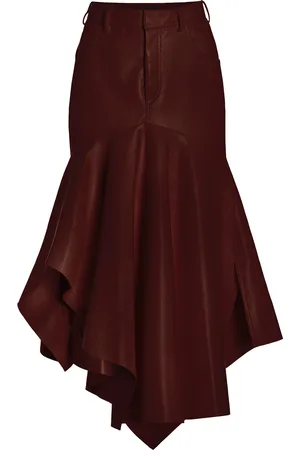 Serafini Flared Asymmetric Midi Skirt, , IT 38