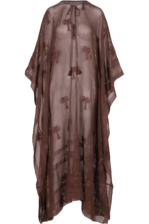 JOHANNA ORTIZ Bar Embroidered Cotton Midi Dress, , XS