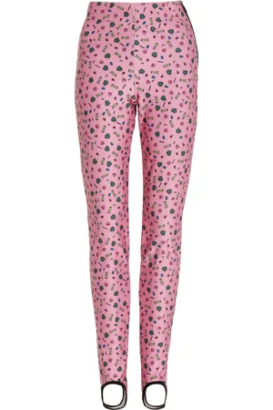 Moncler Printed Fleece Stirrup Pants, , S
