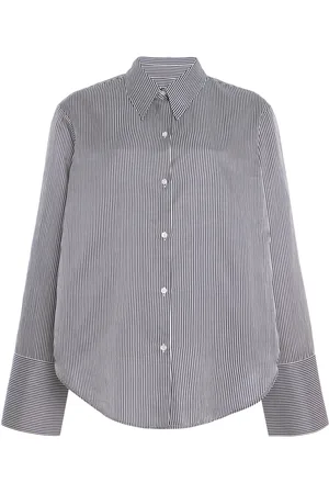 Citizens of Humanity Camilia Striped Cotton-Silk Shirt, , XS