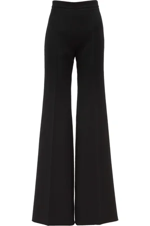 Chloé High-Rise Grain De Poudre Wool Wide-Leg Pants, , FR 38