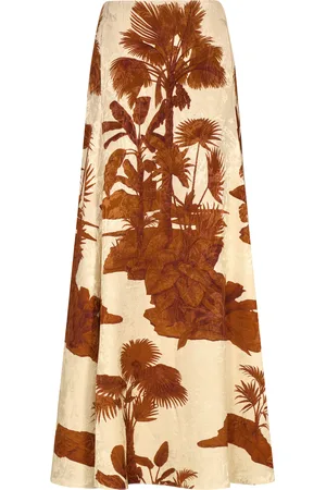 JOHANNA ORTIZ Encanto De Isla Flared Midi Skirt, , US 12