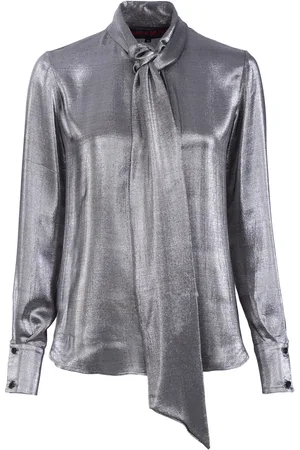 MARTIN GRANT Metallic Silk-Blend Shirt, , FR 34