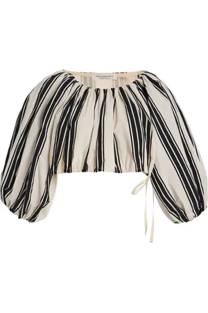 Serafini Striped Crop Top, , IT 38