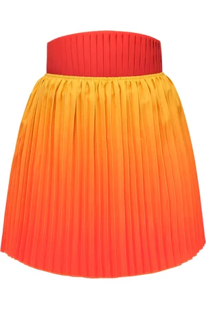 Andrea Iyamah Kata Pleated Satin Mini Skirt, , XS