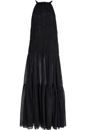 More Noir Philippa Cotton-Silk Voile Dress, , XS