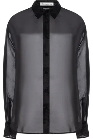 The Frankie Shop Peri Silk-Blend Chiffon Shirt, , S