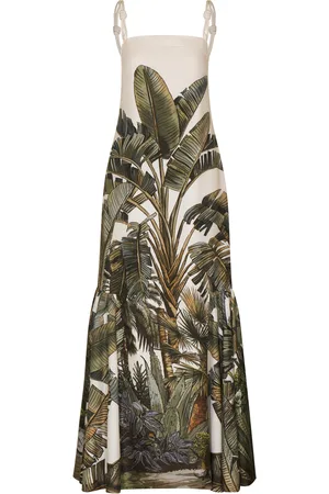 Andres Otalora Coraçao Printed Cotton Poplin Maxi Dress, , M
