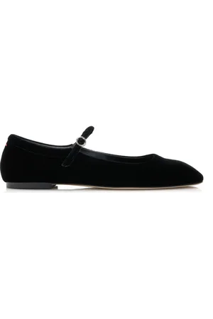 Aeyde Uma Velvet Mary Jane Flats, , IT 36