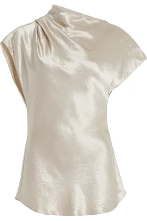 Bondi Born Kobe Draped Satin Bias Top, , XS