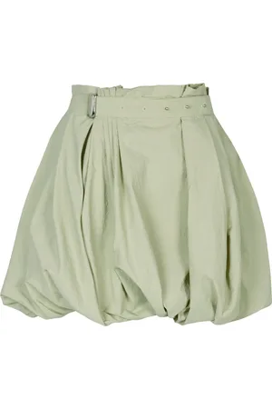 Paris Georgia Volume Belted Cotton Skirt, , S