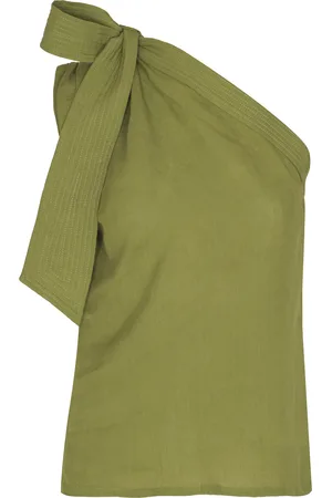 Andres Otalora De Lejos Asymmetric Linen Top, , US 4
