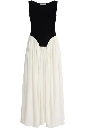 BEVZA Exclusive Anna Bamboo-Silk Maxi Dress, , S