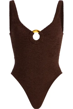 Hunza G Celine Seersucker One-Piece Swimsuit, , OS
