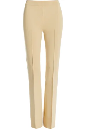 High Long Kick Stretch-Cotton Flared Pants, , S