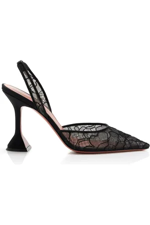 Amina Muaddi Holli Lace Slingback Pumps, , IT 36