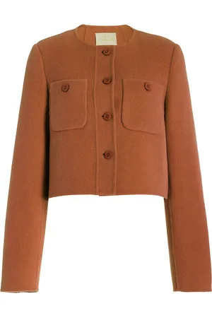 ULLA JOHNSON Eve Cropped Wool-Blend Jacket, , M