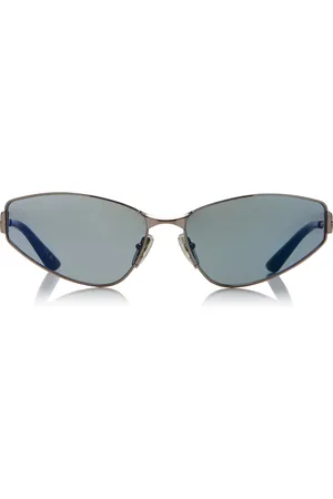 Balenciaga Cat-Eye Metal Sunglasses, , OS