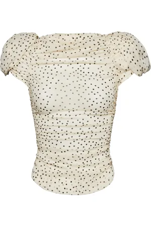 MAGDA BUTRYM Puff-Sleeve Stretch Silk Top, , FR 40