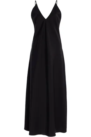 Leset Barb Open Back Satin Maxi Slip Dress, , XS