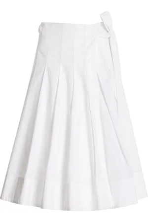 Proenza Schouler Peters Pleated Cotton-Poplin Midi Skirt, , US 4