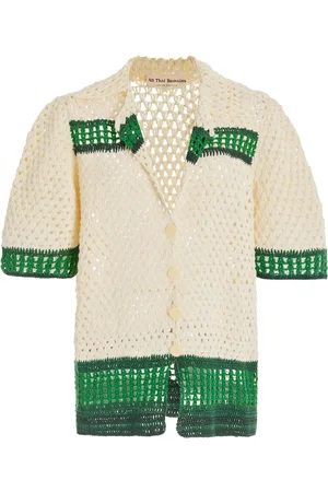 All That Remains Exclusive Zippy Oversized Crocheted Cotton Shirt, , AU 10