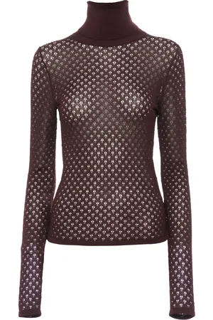Chloé Pointelle-Knit Turtleneck Sweater, , L