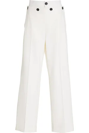 Proenza Schouler Oliver Wool Gabardine Straight-Leg Pants, , US 0