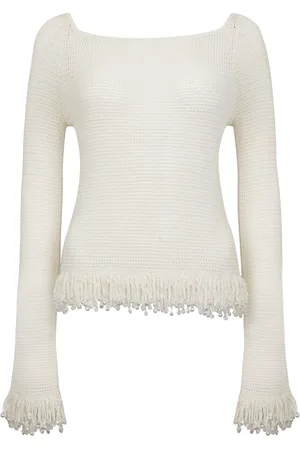 Paris Georgia Fringed Knit Top, , M