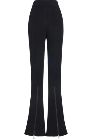 Moncler Zipped Flared-Leg Knit Ski Pants, , L
