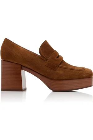 Gianvito Rossi Rouen Suede Platform Loafer Pumps, , IT 37