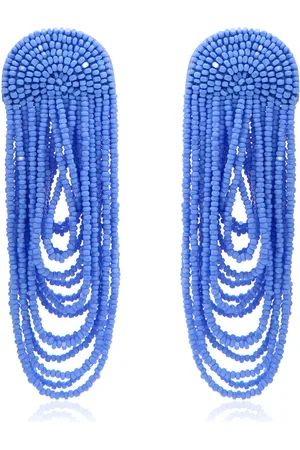 Oscar de la Renta Beaded Clip-On Earrings, , OS, , Gifts For Her