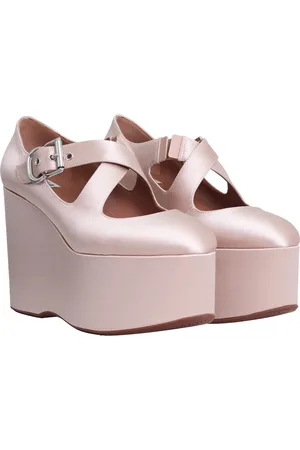 Alaïa Criss-Cross Satin Platform Pumps, , IT 40