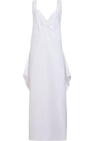 Khaite Kenith Draped Cotton Maxi Dress, , US 0