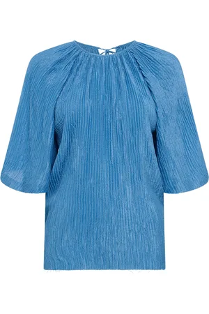 GABRIELA HEARST Nula Plisse Silk Top, , IT 46