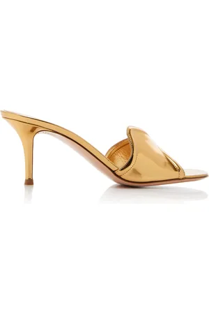 Gianvito Rossi Lucrezia Metallic Leather Mules, , IT 36