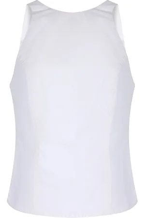 Alfie Open Back Cotton Poplin Top, , XS