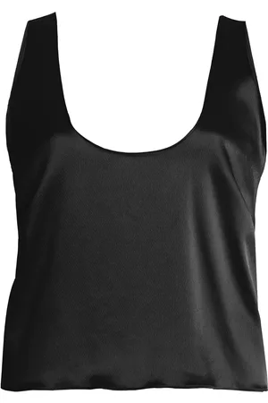 Leset Barb Satin Tank Top, , M